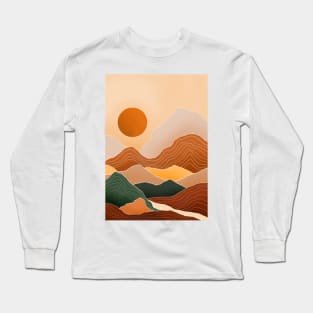 Modern Earthy Tones Mountains 20 Long Sleeve T-Shirt